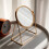 1Pc Nordic Makeup Mirror Single-Sided Vertical Round Square Mirror with Stand Home Decor 5