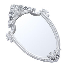 1pc European Style Makeup Mirror Wall-Mounted Retro Royal Bathroom Mirror For Woman Lady Decorative Home Decor Supplies