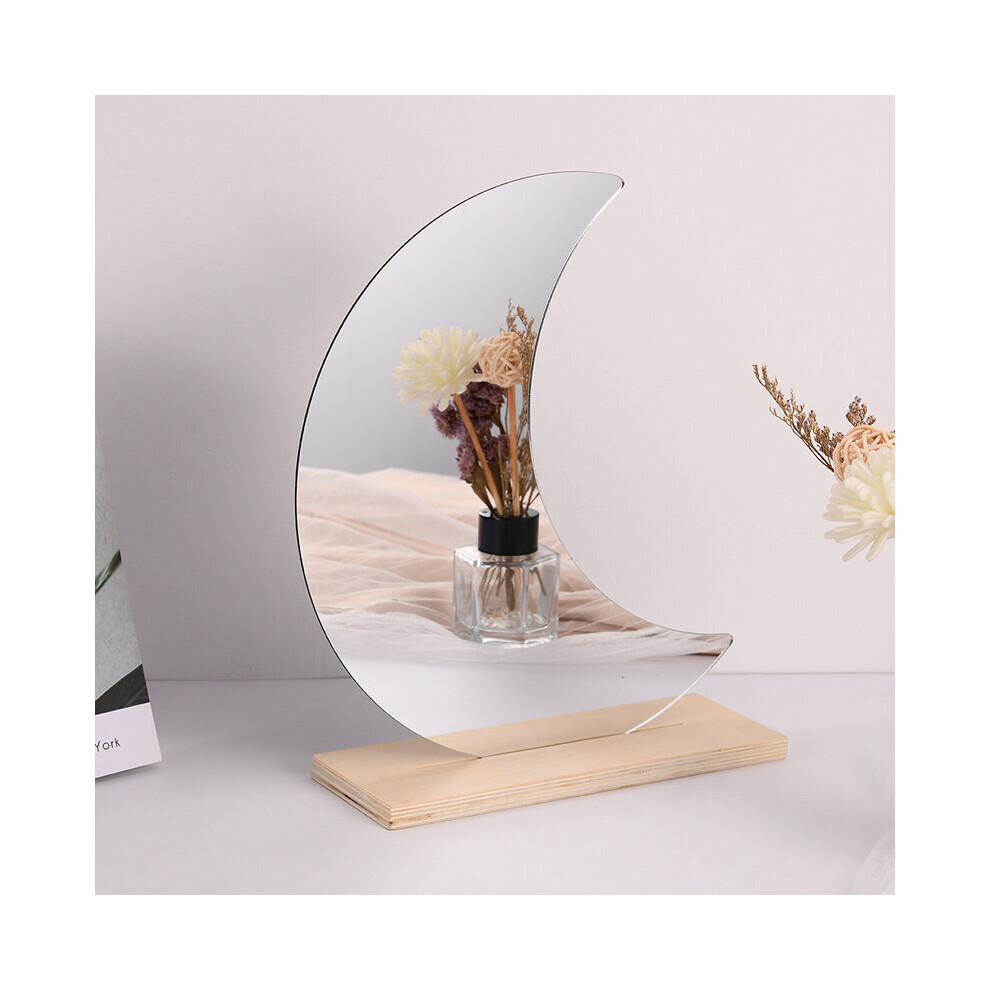 Style Makeup Mirror Ins Irregular Acrylic Decorative Mirror Wooden Base Cosmetic de maquillaje Beauty Tools Home Decor-image-OPC-PCFTZVF-NEW
