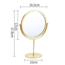 Makeup Mirror Light retro European metal home desktop desktop square round mirror mirror dormitory makeup mirror