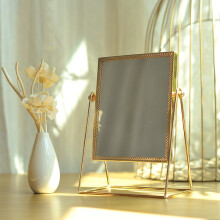 Retro Light European metal makeup mirror home desktop home square round Decorative Mirrors WJ527