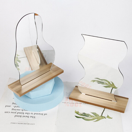 Irregular Mirror Home Desktop Makeup Mirror Acrylic Decoration Standing Mirror 2