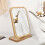 Makeup Mirror Wooden Student Dormitory Table Erasable Pen Home Decoration 3p????? INS Tyle Fixed Angle 2