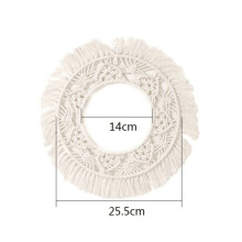Macrame Mirror Tapestry Makeup Hanging Wall Mirrors Bohemian Decoration for Living Room Bedroom