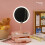 LED Makeup Mirror With Storage Drawer Plastic Tabletop Decoration Mirror With Light Home Decor Mirrors ??????? ? ?????????? 2