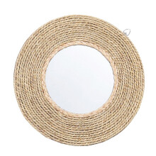 Rattan Woven Mirror Circle Mirror Decor Rustic Wall Decor Round Decorative Wall Mirror Wall Decor Circle Mirror Rattan Farmhouse