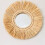 Moroccan Woven Straw Hanging Wall Mirror Boho Macrame Wooden Bead Tapestry Decor 6