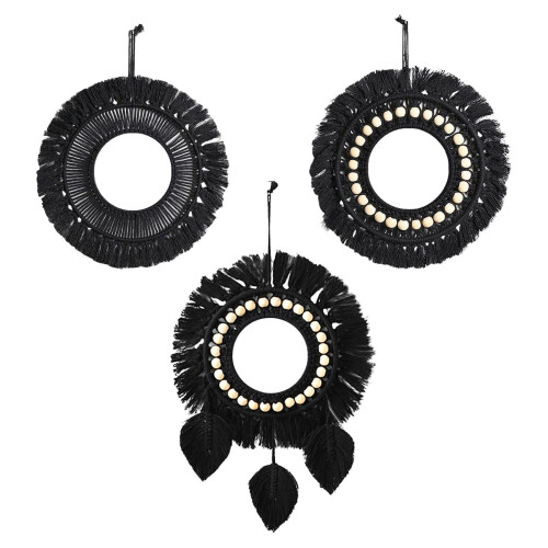 Hanging Wall Mirror Boho Baby Nursery Apartment Macrame Round Mirror Decor 1