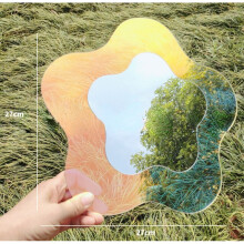Acrylic Large Flower Colorful Mirror Living Room Home Decorative Wall Mirror Bedroom Table Standing Make-up Mirror