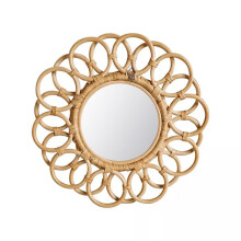 Rattan Mirror Nodic Style Decorative Wall Mirror Creative Art Decoration Round Mirror Wall Hanging Mirror Home Decor