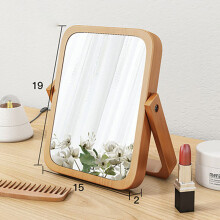 Decorative Mirror Make-up Miroir Decoratif Espejos Decorativos De Pared Decoracion Salon Casa Decoration Mural Retro Fold Wooden