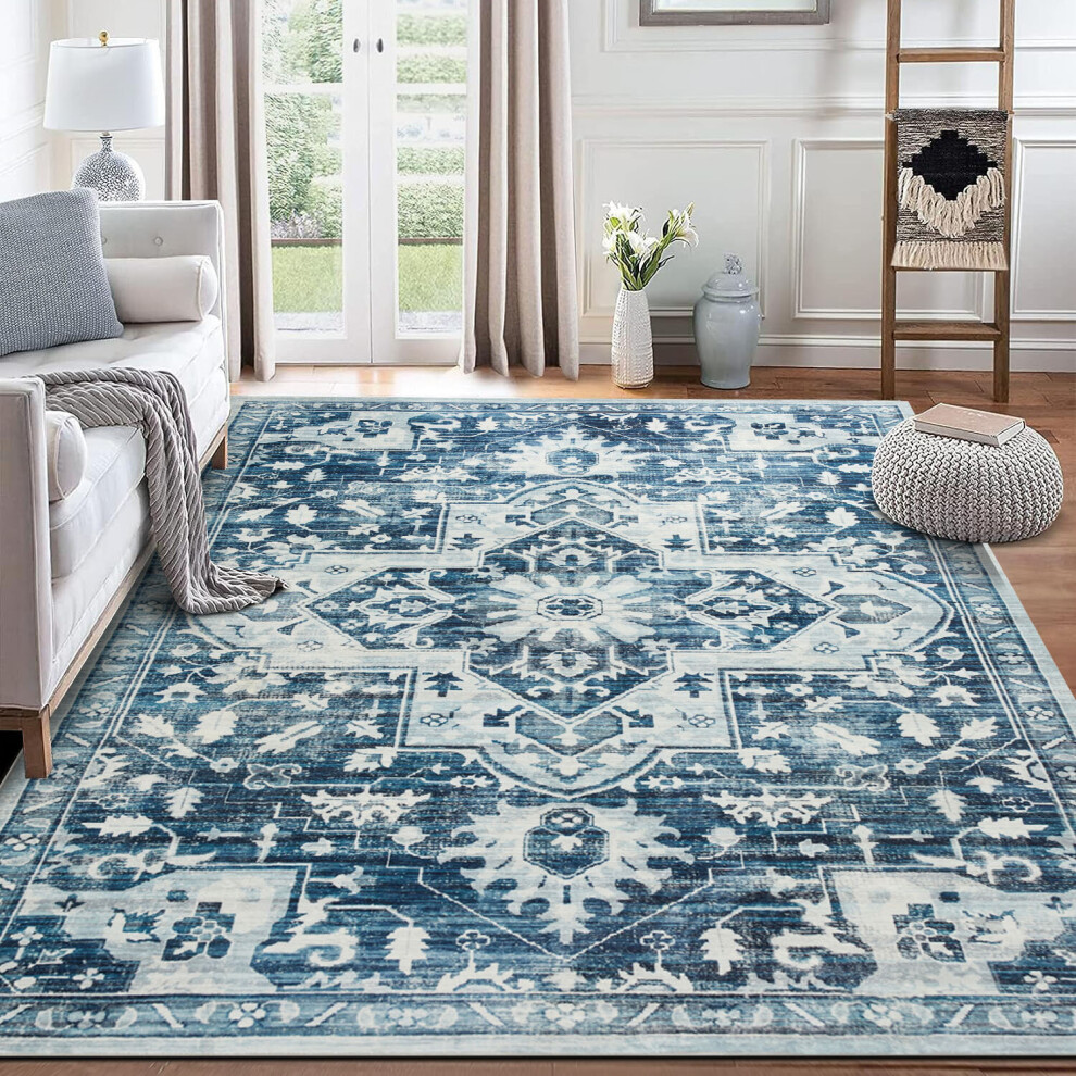 (160 x 230 cm 5 ft 3 in x 7 ft 7 in, TRANQUIL- CASHMERE RUG) Area Rugs Traditional Extra Large Non Slip Rug Living Room Carpets