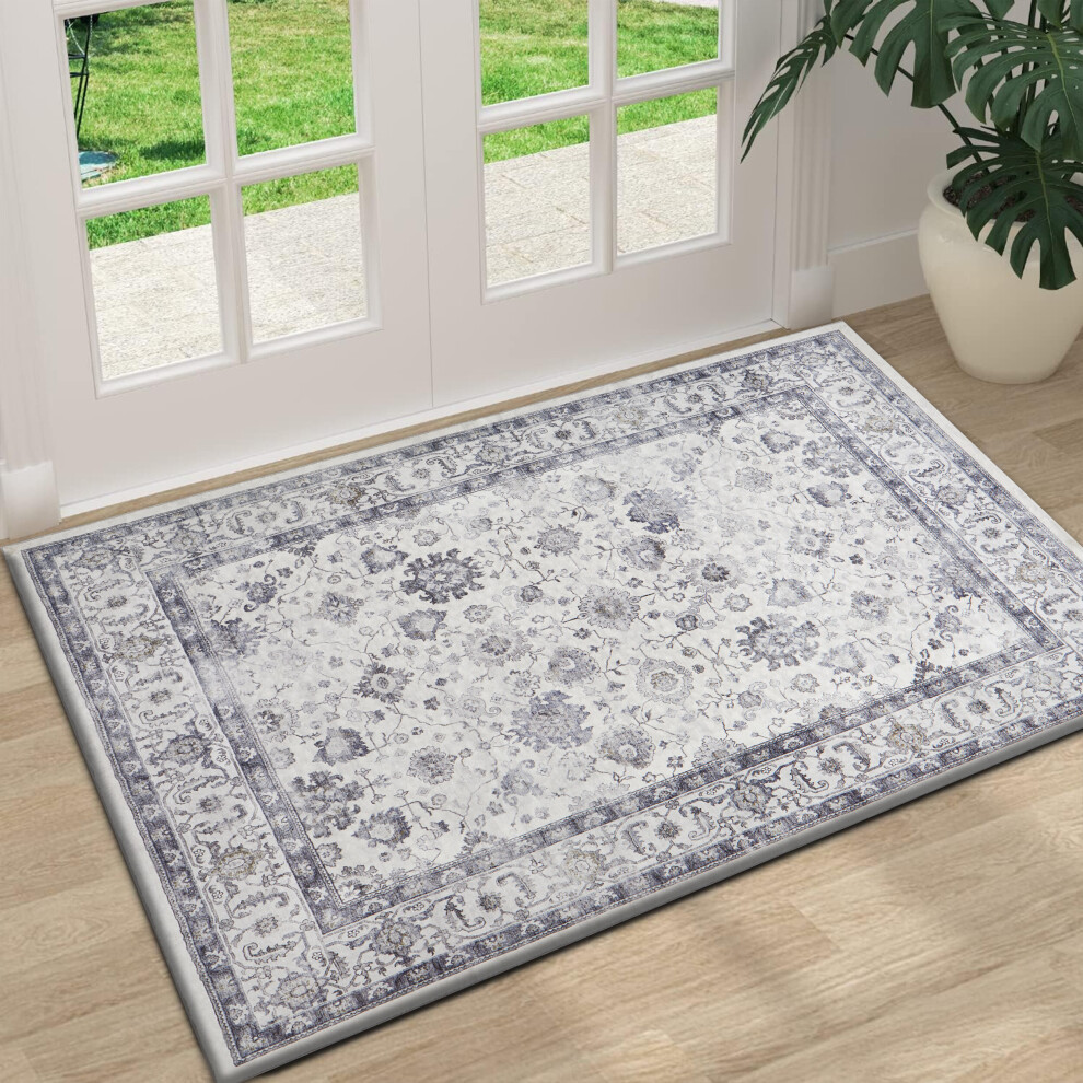 (60 X 110 cm, Serene) Traditional Large Rugs Indoor Outdoor Carpets & Floor Door Mats