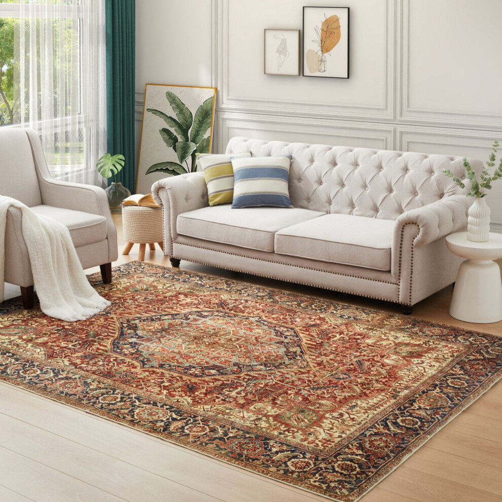 ( 120 x 170 cm 4 ft x 5 ft 6 in, MAJESTIC- CASHMERE RUG) Large Traditional Rugs Living Room Bedroom Carpets