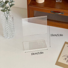 A6 Transparent Acrylic Display Stand Writable Work Memo Board Photo Display Poster Frame Stand High Display for Office