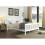 Comfy Living (White, With Tanya Mattress) 4ft6 Solid Wooden Bedframe in Caramel or White 1