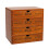 Living And Home Rustic 4-Drawer Wooden Organizer Box 3
