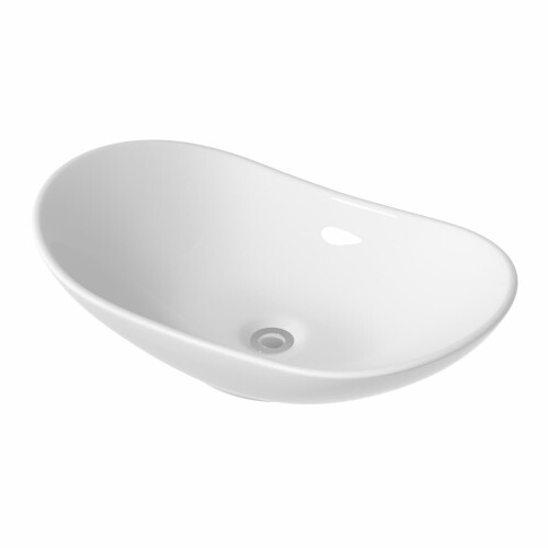 Affine Countertop Basin Gloss White - 620 x 360mm 2