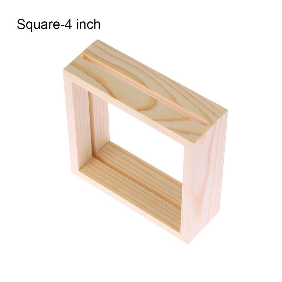 Vintage Wooden Photo Frame Transparent Plastic Bulkhead Frame Home Decor Art Mini Pictures Frames DIY Plant Specimen Frame-image-OPC-PCFVCHG-NEW