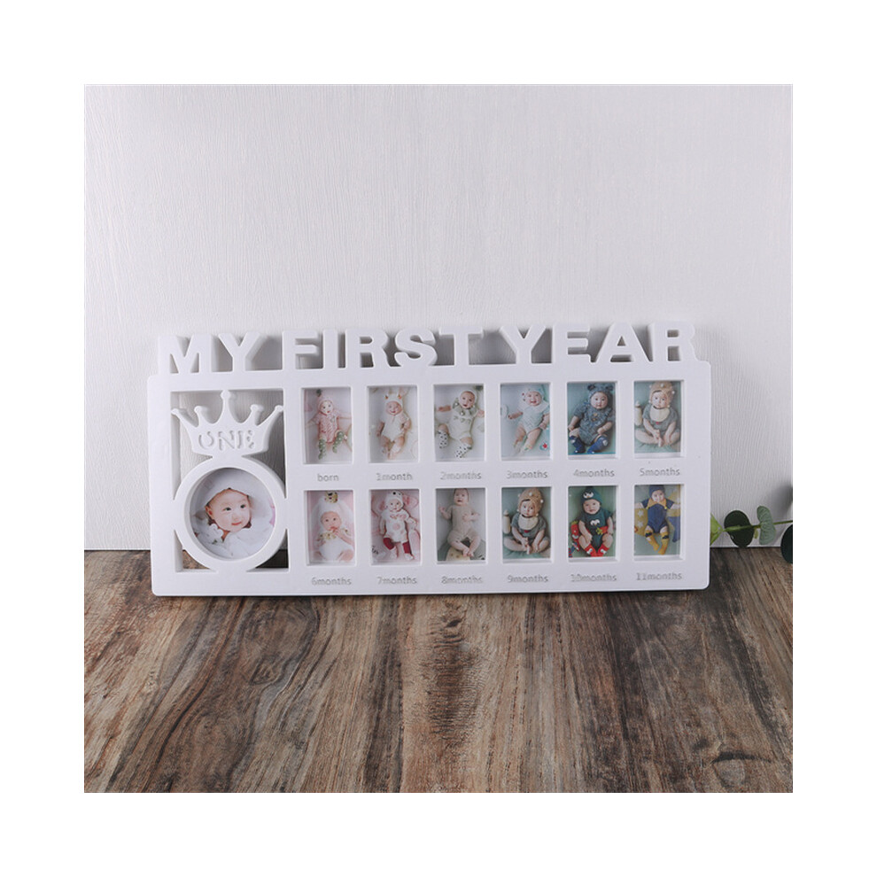 My First Year Baby Keepsake Frame 0-12 Months Pictures Photo Frame Souvenirs Kids Growing Memory Gift