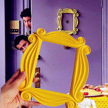ZK30 TV Series Monica Door Frame Wood Yellow Photo Frames Collectible Home Decoration Beautifully GIft
