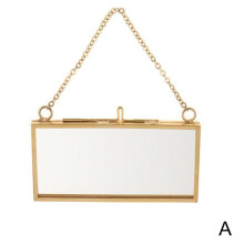 Retro Double Side Glass Metal Photo Frame Industrial Vintage Transparent Plant Flower Specimen Storage Wall Hanging Holder
