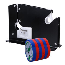 Metal Bag Neck Sealer Tape Dispenser With 6 Roll Tape 12mm for Shop Supermarket