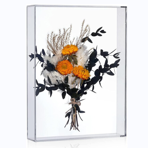 3D Flowers Photo Frame Shadow Box Frames Bouquet Display Flower Case Deep All Clear Memory Box Picture Frames 1