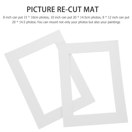30pcs Pre-Cut Mat Board Show Kit for Photo Frame Artwork Frame Cardboard 2