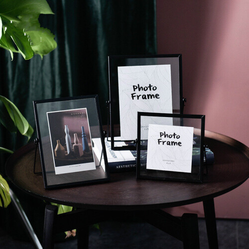 Nordic metal frame, Square European creative table, iron bracket table photo frame picture frames 2