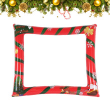 1pc Christmas Photo Props Photo Frame Balloons Christmas Selfie Frame Christmas Photo Booth Props Frame