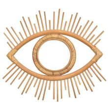 Innovative Rattan Crafts Wall Mirror Eye Mirror Frame Mirror Wall Hanging Frame Decoration Home Living Room Decorative