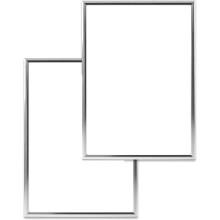 2 Picture Frames, A4 Silver Picture Frames, with Unbreakable Plexi-Glass, Picture Frames for Family Photos, 21X30 CM