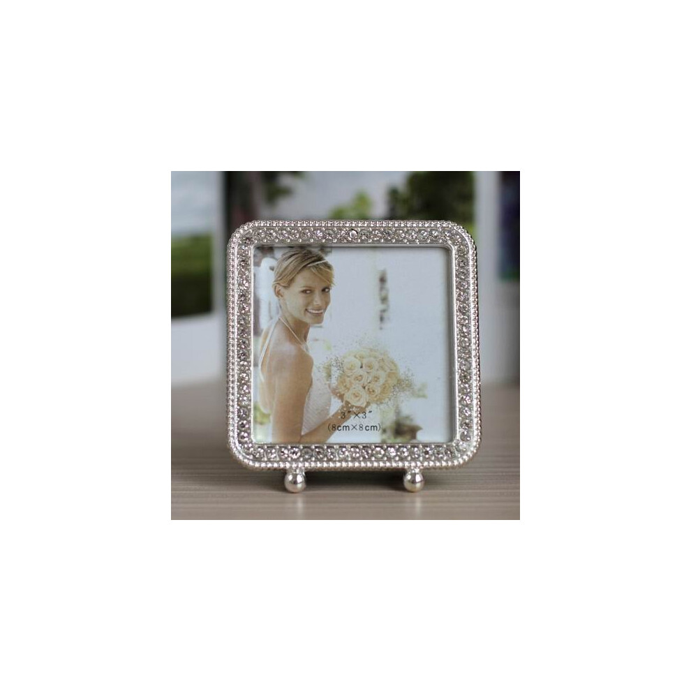 Metal Picture Frame with Silver Plated and Silver Stones MPF076-image-OPC-PCFVF7B-NEW