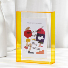 4x6 Inch Acrylic Floating Photo Frame Desktop Transparent Display Stand Rectangle Wall Hanging Picture Frames