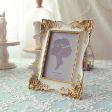 Embossed photo frame creative table European painted resin photo frame 6 inch photo frame home decoration