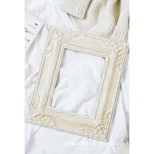 Retro European Picture Frame Wooden Decorative Painting Photo Case Creative Wall Hanging Vintage Rectangle Home Art
