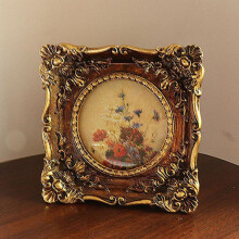 European Style Retro Resin Relief Square Photo Frame Picture Frame Office Desktop Ornaments for Home Decor
