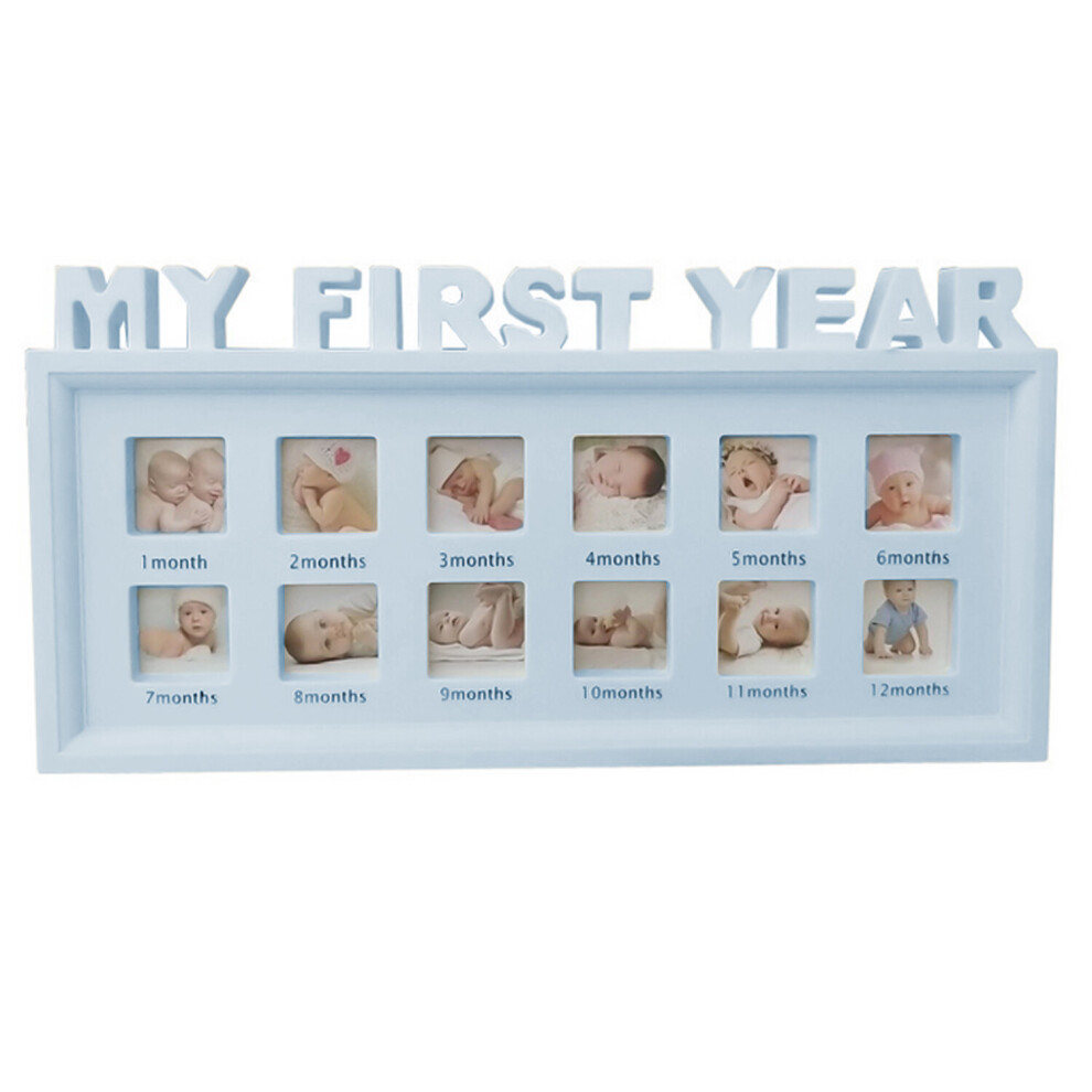 Creative DIY 0-12 Month MY FIRST YEAR Pictures Display Plastic Photo Frame Infants Kids Growing Memory Souvenirs Gift
