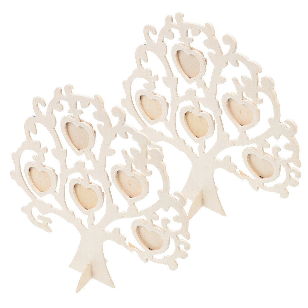 2 Sets Love Tree Shape Photo Frames Wooden Pictures Frames for Families Lover Relatives-image-OPC-PCFVFGZ-NEW