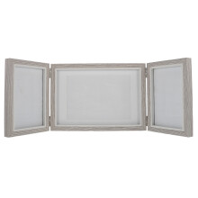 Frame Photo Picture Hinged Collage Trifold Frames Wood Foldable Folding Tabletop Display Family Wooden Wedding Farmhouse