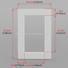 White/Black Photo Mats Rectangle Paper Mounts Textured Surface For 6/7/8 inch Picture Frames Passe-Partouts 100PCS/Lot