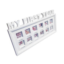 DIY 0-12 Month Baby Stand Pictures Display Photo Frame Souvenir Family Growing Memory Gift