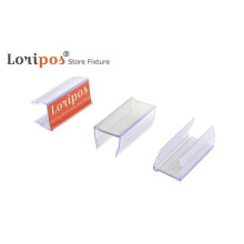 X 2.25cm Glass Wood Shelf Edge Grip Strip Shelf Mounting Data Strip Talker Shelf Top Label Holder Sign Display Clip