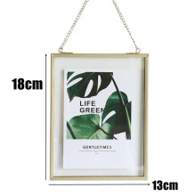 Antique Brass Hanging Photo Frame Metal Glass Portrait Vintage Picture Album Holder Double Sided Gift Bronze Home Decoation