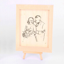 Real Photo Engraving Photo Frame Wedding Photo Personalized Wedding Gift Laser Engraved Framed Art Engraving Anniversary Gift