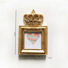 European Golden Crown Photo Frame Creative Resin Picture Desktop Frame Photo Frame for Wedding Home Decorative Gift Craft