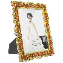 Frame Photo Picture Frames Desktop Display Holder Decorative Crystal Rhinestone Wedding Tabletop Standrhinestones Retro
