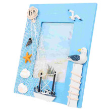 Frame Photo Picture Frames Wooden Holder Nautical Beach Rustic Display Table Desktop Ocean Tabletop Decor Hanging Wall