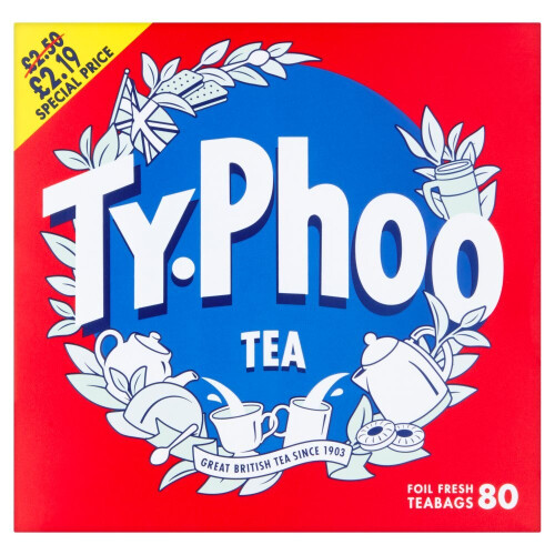 Typhoo Tea 80 Foil Fresh Teabags 232g ( pack of 6 ) 2